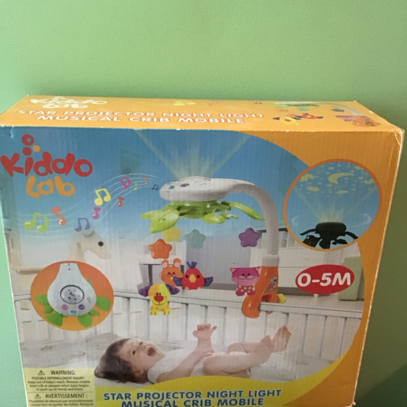 NEW Kiddo Lab Star Projection Night Light Crib Mobile - Picture 2 of 2